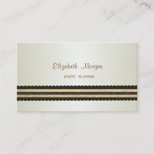 Carte De Visite Élégant Professionnel Élégant Moderne, Rayé (Devant)
