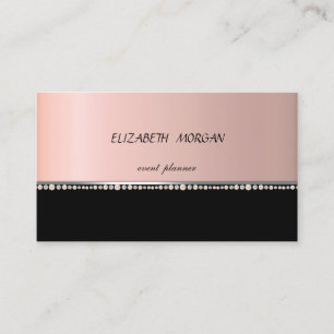 Carte De Visite Élégant professionnel élégant, Noir