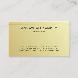 Carte De Visite Elégant professionnel Gold Look minimaliste luxe