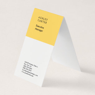 Carte De Visite Élégant professionnel jaune clair minimaliste