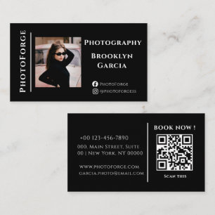 Carte De Visite Élégant professionnel look monochrome gras élégant