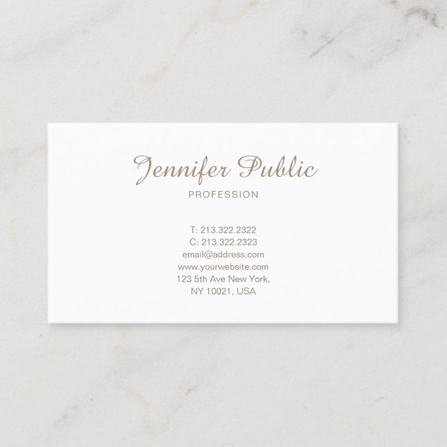 Carte De Visite Élégant Professionnel Minimaliste Moderne Smart (Devant)