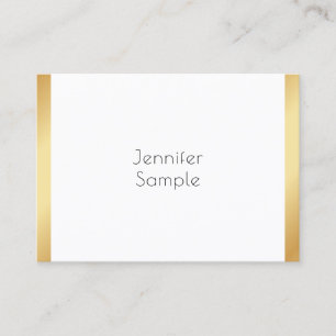 Carte De Visite Élégant professionnel Modèle tendance Or blanc