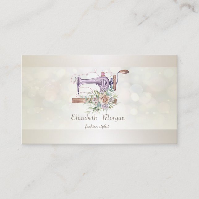 Carte De Visite Élégant Professionnel Moderne Bokeh Simple (Devant)