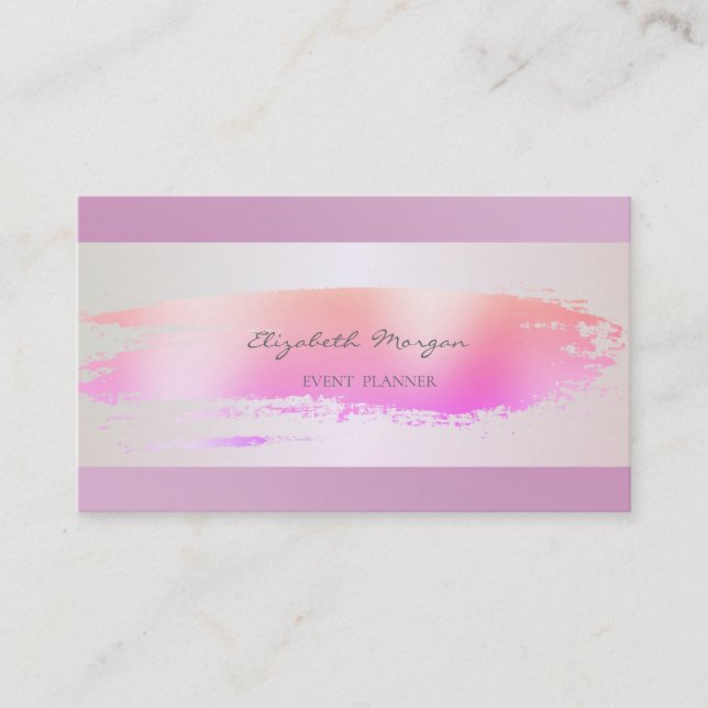 Carte De Visite Élégant professionnel moderne, Brush Stroke (Devant)