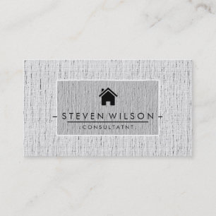 Carte De Visite Élégant professionnel moderne de l'immobilier lin