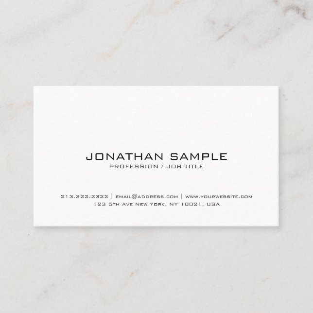 Carte De Visite Élégant professionnel moderne design élégant (Devant)