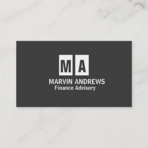 Carte De Visite Élégant professionnel moderne gris foncé simple