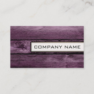 Carte De Visite Élégant professionnel moderne look bois violet mod