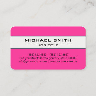 Carte De Visite Élégant professionnel moderne rose chaud minimalis