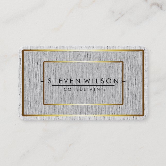 Carte De Visite Élégant professionnel moderne subtil or ordinaire (Devant)