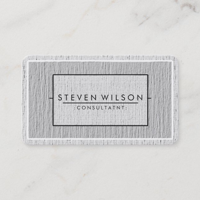 Carte De Visite Élégant Professionnel Moderne Subtile Plain (Devant)