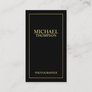 Carte De Visite Élégant Professionnel Noir et Or