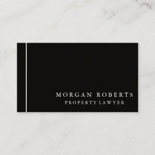 Carte De Visite Élégant professionnel noir moderne