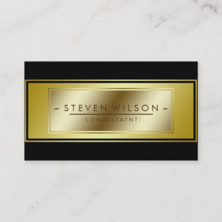 Carte De Visite Élégant professionnel Noir moderne Or ordinaire
