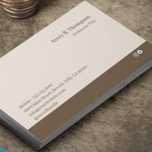Carte De Visite Élégant professionnel simple minimaliste moderne