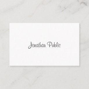 Carte De Visite Élégant Professionnel Simple Modèle Calligraphie
