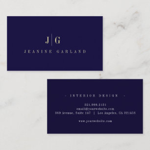 Carte De Visite Élégant Professionnel Simple Monogramme Minimalist