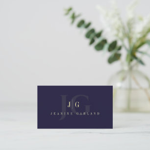 Carte De Visite Élégant Professionnel Simple Monogramme Minimalist