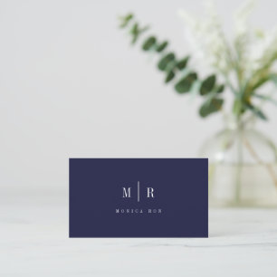 Carte De Visite Élégant Professionnel Simple Monogramme Minimalist