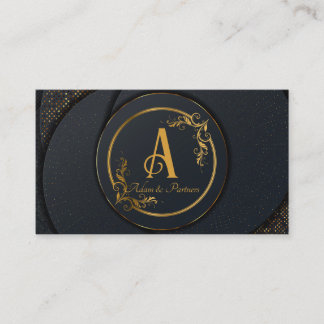 Carte De Visite Élégant Professionnel Simple Monogramme Minimalist