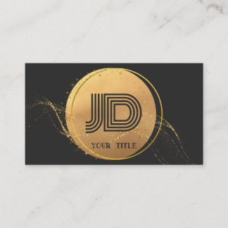 Carte De Visite Élégant Professionnel Simple Monogramme Minimalist