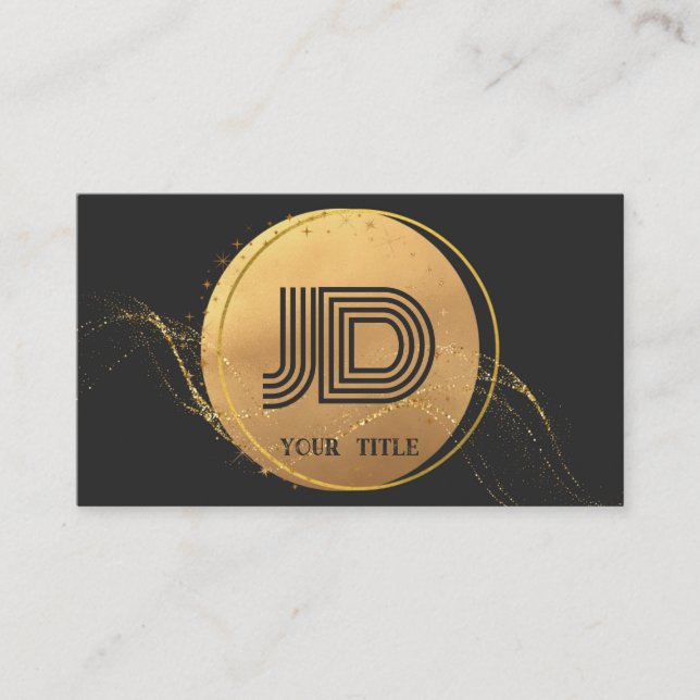 Carte De Visite Élégant Professionnel Simple Monogramme Minimalist (Devant)