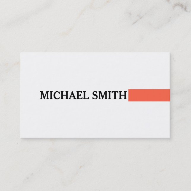 Carte De Visite Élégant Professionnel Tomate Moderne Simple Blanc (Devant)