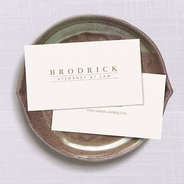 Carte De Visite Élégant professionnel traditionnel ivoire (Créateur téléchargé)