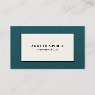 Carte De Visite Élégant professionnel Turquoise vert