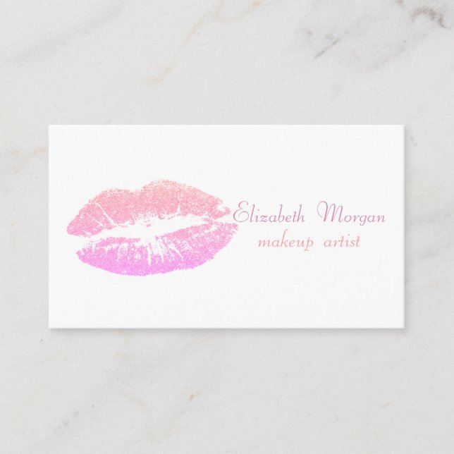 Carte De Visite Élégant Proffesional Stylish - Glittery Lip (Devant)