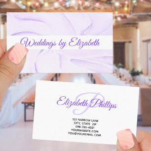 Carte De Visite Élégant Purple Pastel Event Planner Professionnel