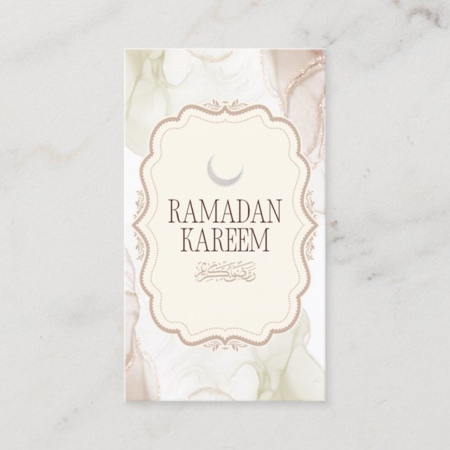 Carte De Visite Elegant Ramadan Kareem Greeting Card  (Devant)