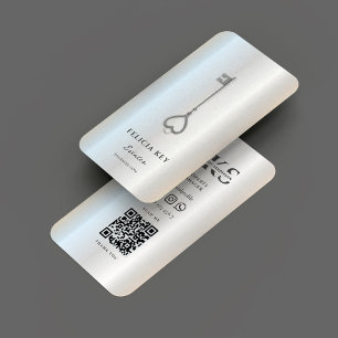 Carte De Visite Élégant Realtor Moderne Immobilier Argent