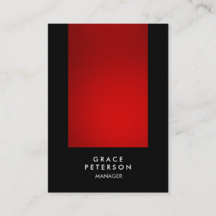Carte De Visite Élégant Red Stripe noir professionnel tendance