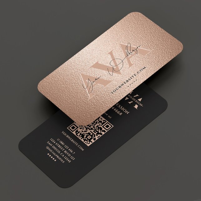 Carte De Visite Élégant réseau professionnel Rosegold (Elegant Networking Professional Rosegold Business Card
)
