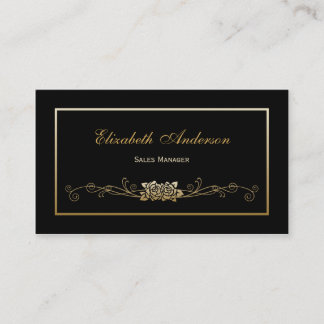 Carte De Visite Élégant responsable des ventes au détail des Roses