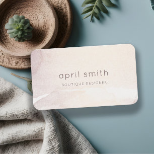 Carte De Visite Elégant Rose Abstrait Gold Purple Aquarelle