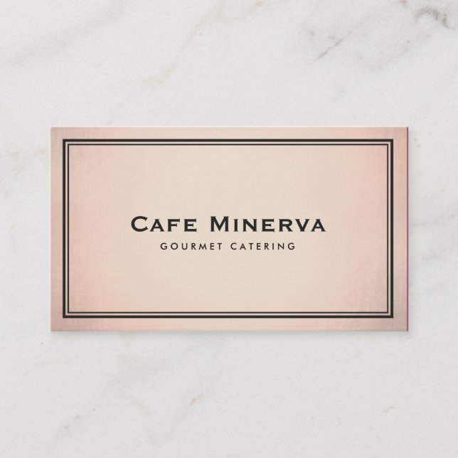 Carte De Visite Élégant Rose Dieu Restauration professionnelle (Devant)