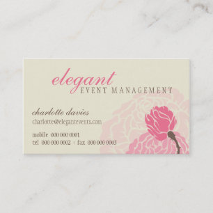 CARTE DE VISITE élégant :: rose élégant crème rose