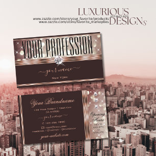 Carte De Visite Elégant Rose Gold Burgundy Parties scintillant Éto