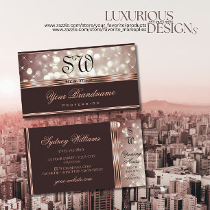 Carte De Visite Elégant Rose Gold Burgundy Parties scintillant Eto