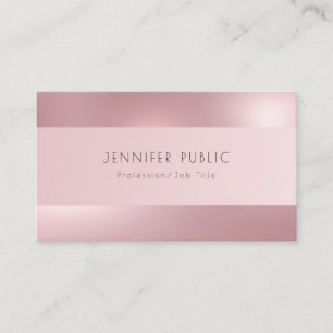 Carte De Visite Élégant Rose Gold Modèle professionnel moderne