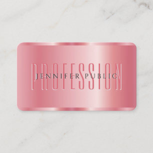 Carte De Visite Elégant Rose Gold Votre Modèle de texte personnali