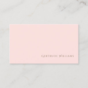 carte de visite élégant rose pâle