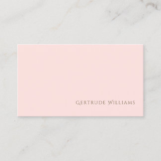 carte de visite élégant rose pâle