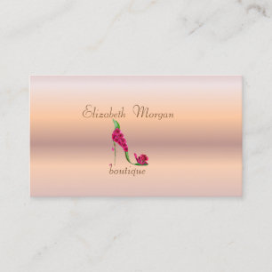 Carte De Visite Élégant Rose professionnel élégant talons hauts
