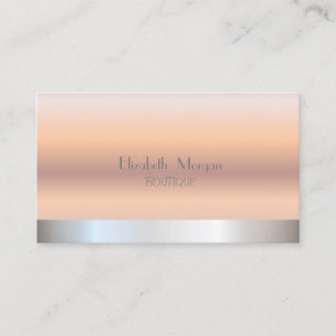 Carte De Visite Elégant Rose professionnel moderne or, Argent