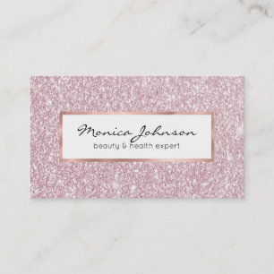 Carte De Visite Elégant rose vif abstrait tendance parties scinti