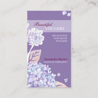 Carte De Visite Élégant Salon Spa d'Hydrangeas